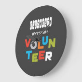 Custom Name, Awesome Volunteer Appreciation Große Wanduhr (Winkel)