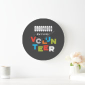Custom Name, Awesome Volunteer Appreciation Große Wanduhr (Zuhause)