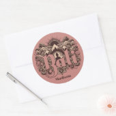 Custom Name Bali Runder Aufkleber (Umschlag)