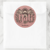 Custom Name Bali Runder Aufkleber (Tasche)