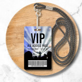 Custom Name Barcode VIP All Access Pass Concert Ausweis
