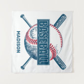 Custom Name Baseball Wandteppich (Vorderseite (Horizontal))