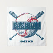 Custom Name Baseball Wandteppich (Vorderseite)