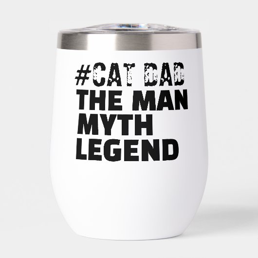 Custom Name Best Cat Dad Personalized Coffee Cup (Vorderseite)