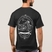 Custom Name Biker Skull Retro Motorcycle T-Shirt (Rückseite)
