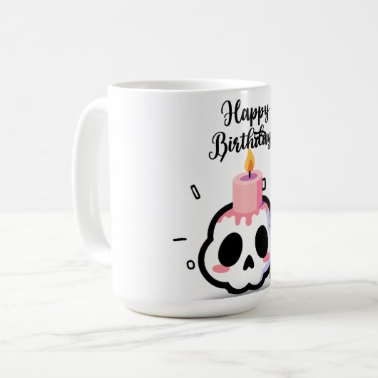 Custom Name Birthday Kaffeetasse (Vorderseite Links)