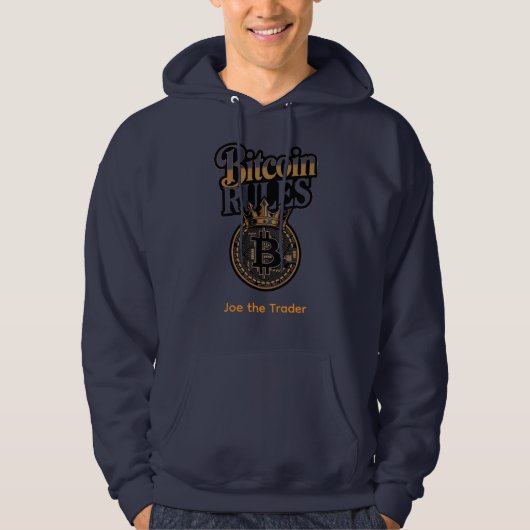 Custom Name Bitcoin Rules Hoodie (Vorderseite)
