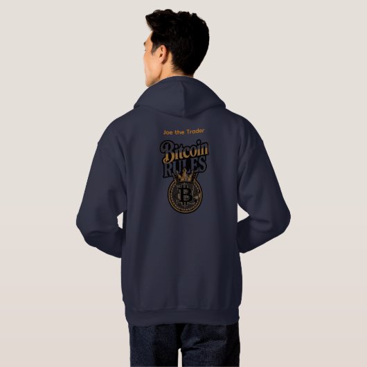 Custom Name Bitcoin Rules Hoodie (Schwarz voll)