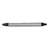 Custom Name Black Pattern Elegant Stylish Pen Kugelschreiber (Vorderseite)
