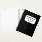 Custom Name Black & White Checkered Planner Planer (Anzeige)