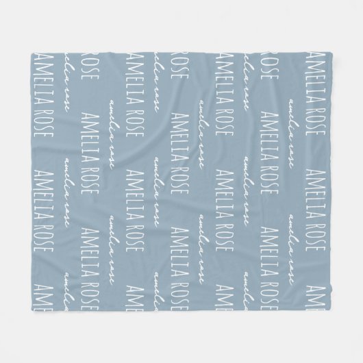 Custom Name Blanket Anniversary Gift for Couples Fleecedecke (Vorderseite (Horizontal))