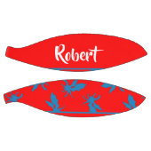 Custom name blue dragons on red basketball (Panele)