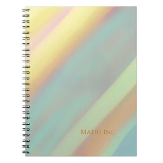 Custom Name Blue Green Coastal Beach  Notizblock