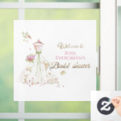 Custom Name Blushing Bride in Bloom Bride to Be Fensteraufkleber (Zuhause)