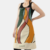 Custom Name Boho Abstract Earthy Modern Kitchen Schürze (InSitu)
