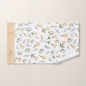 Custom Name Botanical Scandinavian Badhandtuch Set (Handtuch)