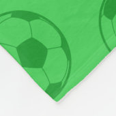 Custom Name Boys Soccer Ball Green Fleecedecke (Ecke)