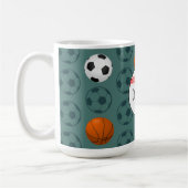Custom Name Boys Sports Baseball Pattern Kids  Kaffeetasse (Links)