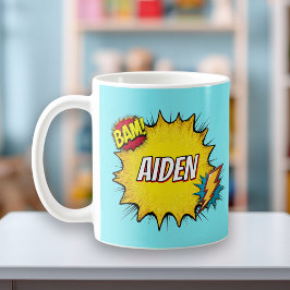Custom Name Boys Superhero Mug Personalised Kaffeetasse