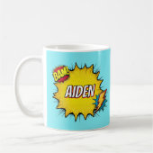 Custom Name Boys Superhero Mug Personalised Kaffeetasse (Links)