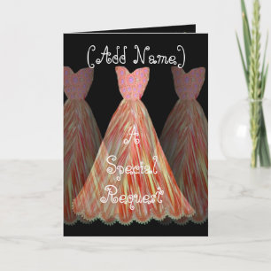 CUSTOM NAME - Bridesmaid ORANGE FLAME Dress Einladung