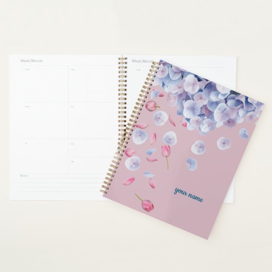 Custom Name Calm Aesthetic Floral Planer (Anzeige)