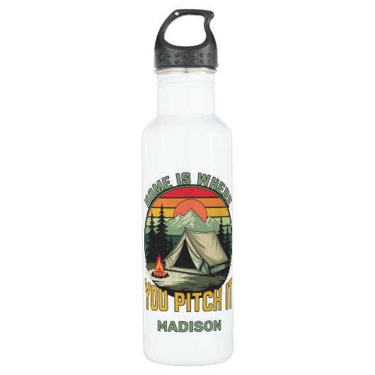 Custom Name Camping Edelstahlflasche (Vorderseite)