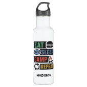 Custom Name Camping Edelstahlflasche (Vorderseite)