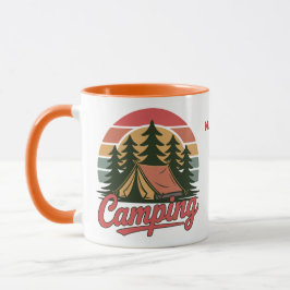 Custom Name Camping Tasse