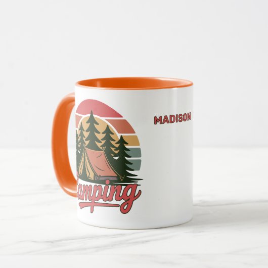 Custom Name Camping Tasse (Vorderseite Links)