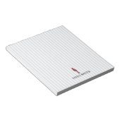 Custom Name Cardinal Bird Painting Stripe Notizblock (angewinkelt)
