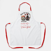 Custom Name Cartoon Food Love Valentine Apron Schürze (Vorderseite)