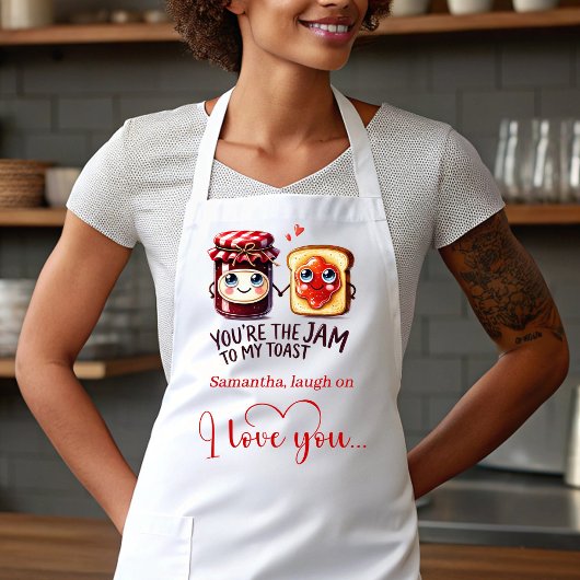 Custom Name Cartoon Food Romantic Gift Apron Schürze