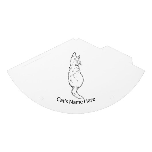 Custom Name Cat Birthday Party Hat Partyhütchen (Vorderseite)