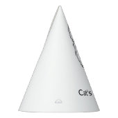 Custom Name Cat Birthday Party Hat Partyhütchen (Links)