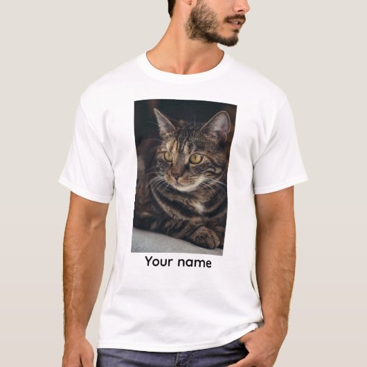 Custom Name Cat T-Shirt (Vorderseite)
