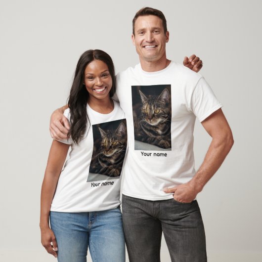 Custom Name Cat T-Shirt (Unisex)