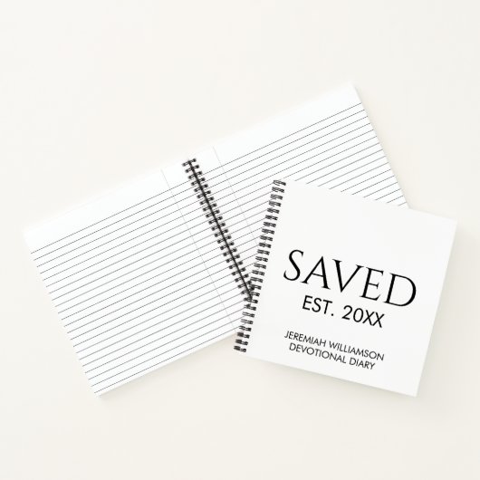 Custom Name Christian Saved Est Devotional  Notizblock (Innenseite)