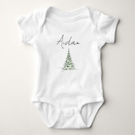 Custom Name Christmas Baby Romper First Xmas Aidan Baby Strampler