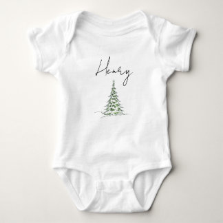 Custom Name Christmas Baby Romper First Xmas Henry Baby Strampler