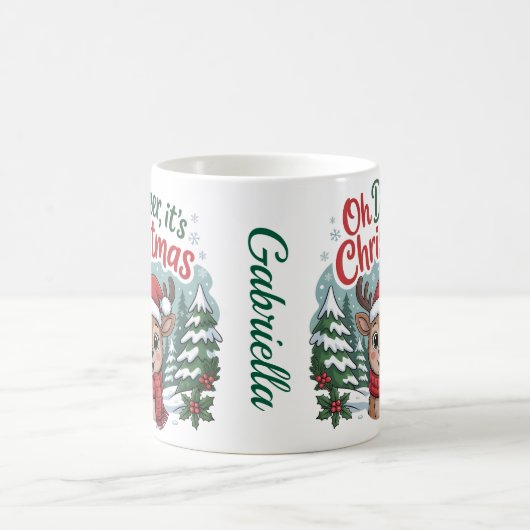 Custom name Christmas deer Kaffeetasse (Mittel)