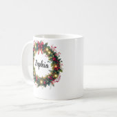 | Custom Name Christmas Mug with Lights Gift Kaffeetasse (Vorderseite Links)
