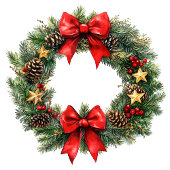 Custom name Christmas wreath holiday gift bag idea Mittlere Geschenktüte