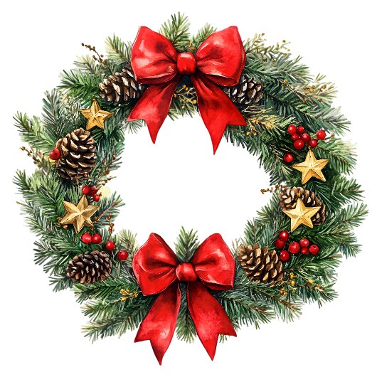 Custom name Christmas wreath holiday gift bag idea Mittlere Geschenktüte