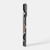 ✨ Custom Name Chrome Flow Liquid Silver Metal Drip iPhone Hülle (Rechte Seite)