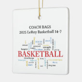 Custom Name Coach Word Cloud Keramikornament (Links)