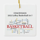 Custom Name Coach Word Cloud Keramikornament (Vorderseite)