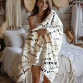 Custom Name Collage Fleecedecke