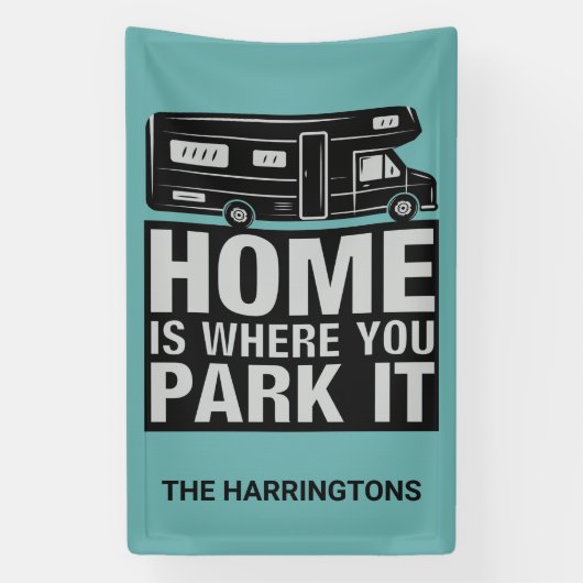 Custom name & color Camper Van Banner (Vertikal)
