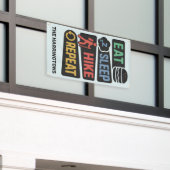 Custom Name & Color Hiking Banner (Äußeres Gebäude)